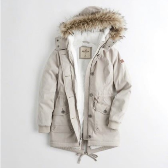hollister cozy lined down bomber jacket